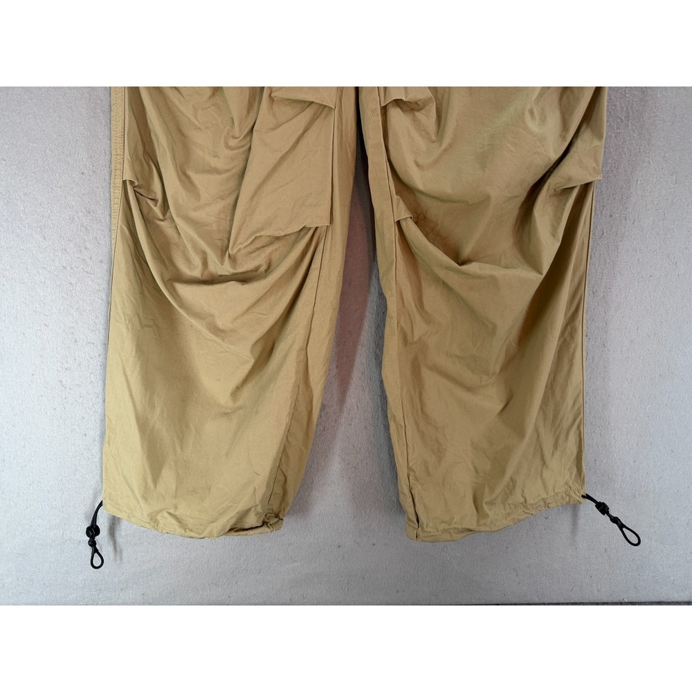 H&M Pants Womens XS Tan Parachute Streetwear Y2K Baggy Gorpcore Cargo Utility - Picture 3 of 13